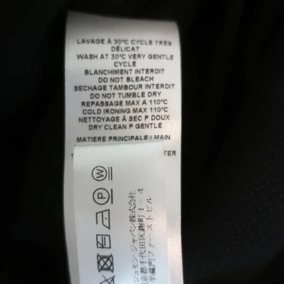 See by Chloe Ruffled High Neck Blouse Black Chiffon Size 38 Long Sleeve Top NEW - Picture 7 of 7